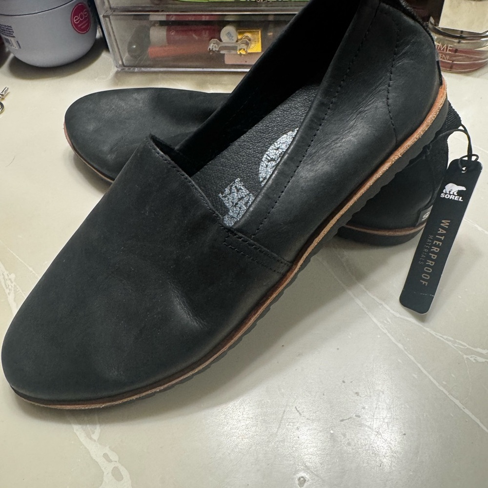 Sorel Women's Black Leather Loafers